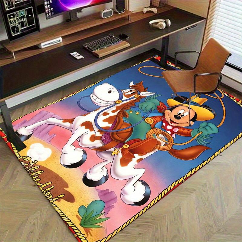 1pc, Mickey Mouse Western Cowboy Horse Ride Home Office Chair Rug Outdoor GiftP140