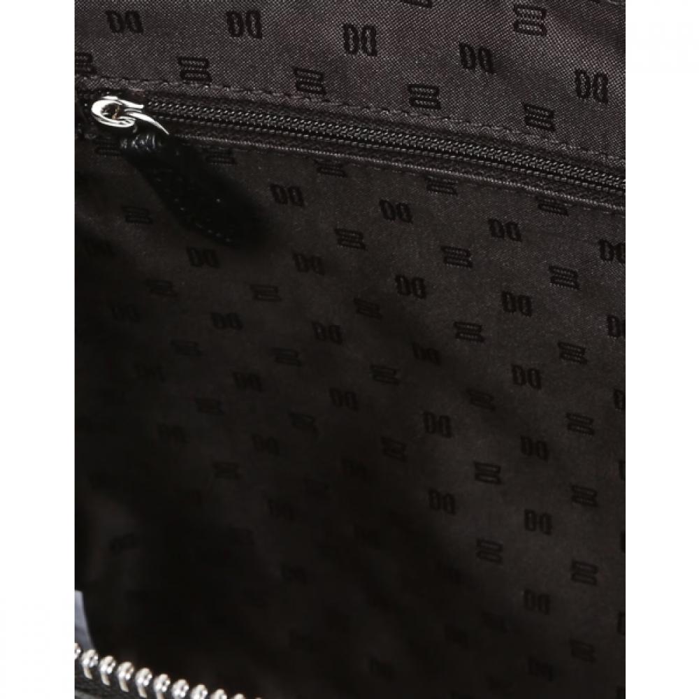 Daks Black Leather Dd Logo Pattern Large Clutch Bag Dbba2f466bk