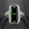 Party Ring Woman Natural Emerald Wedding Ring Birthday Gift Engagement Ring