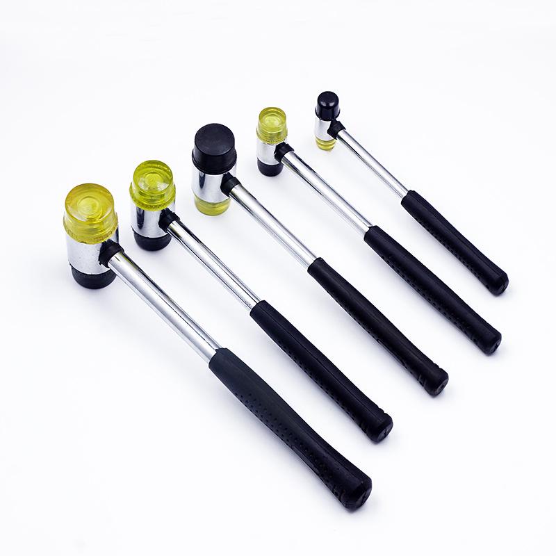 Steel Pipe Handle Hammer with Black and White Rubber Mallets for Floor Installation