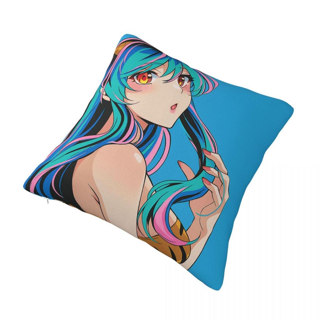 Pillow Cover Urusei Yatsura Anime Custom Cushion Cover Novelty Pillow Case For Office Car Home Decorative Pillowcases