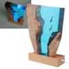 Diver Night Light Colorful LED Wooden Resin Ocean Bedside Lamp Desktop Art Ornament For Office Bedroom Living Room Decor
