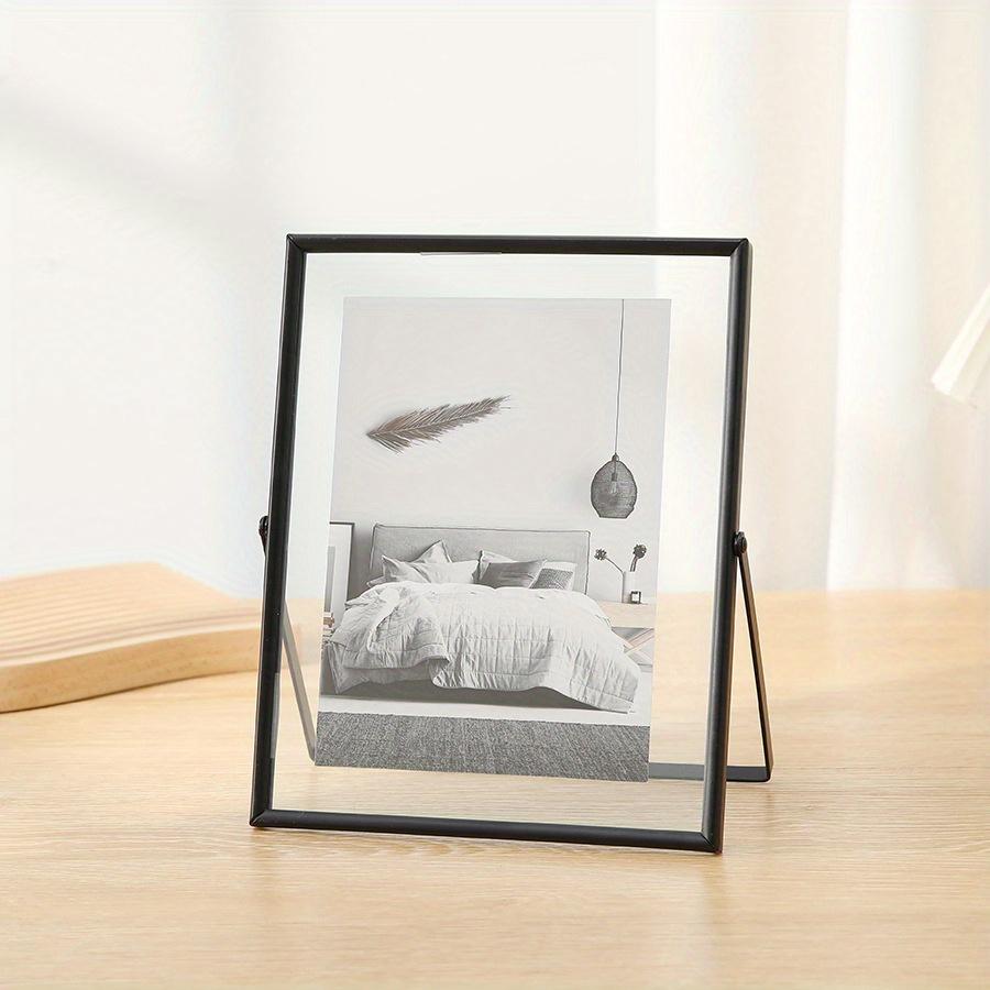 4 Inch Photo Frame Simple Style Transparent Acrylic Frames for DIY Handmade Pictures Christmas Gift Home Tabletop Decoration