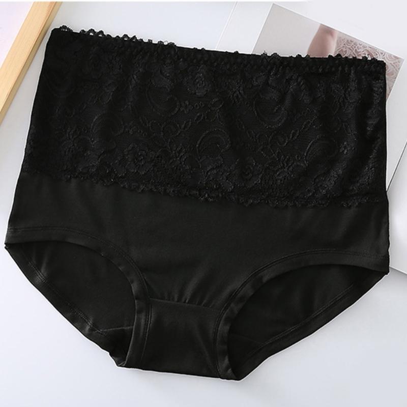 Tummy Controls High Waist Underwear for Women Lace Ladies Briefs Soft Full Coverage Panties Soft Underpants