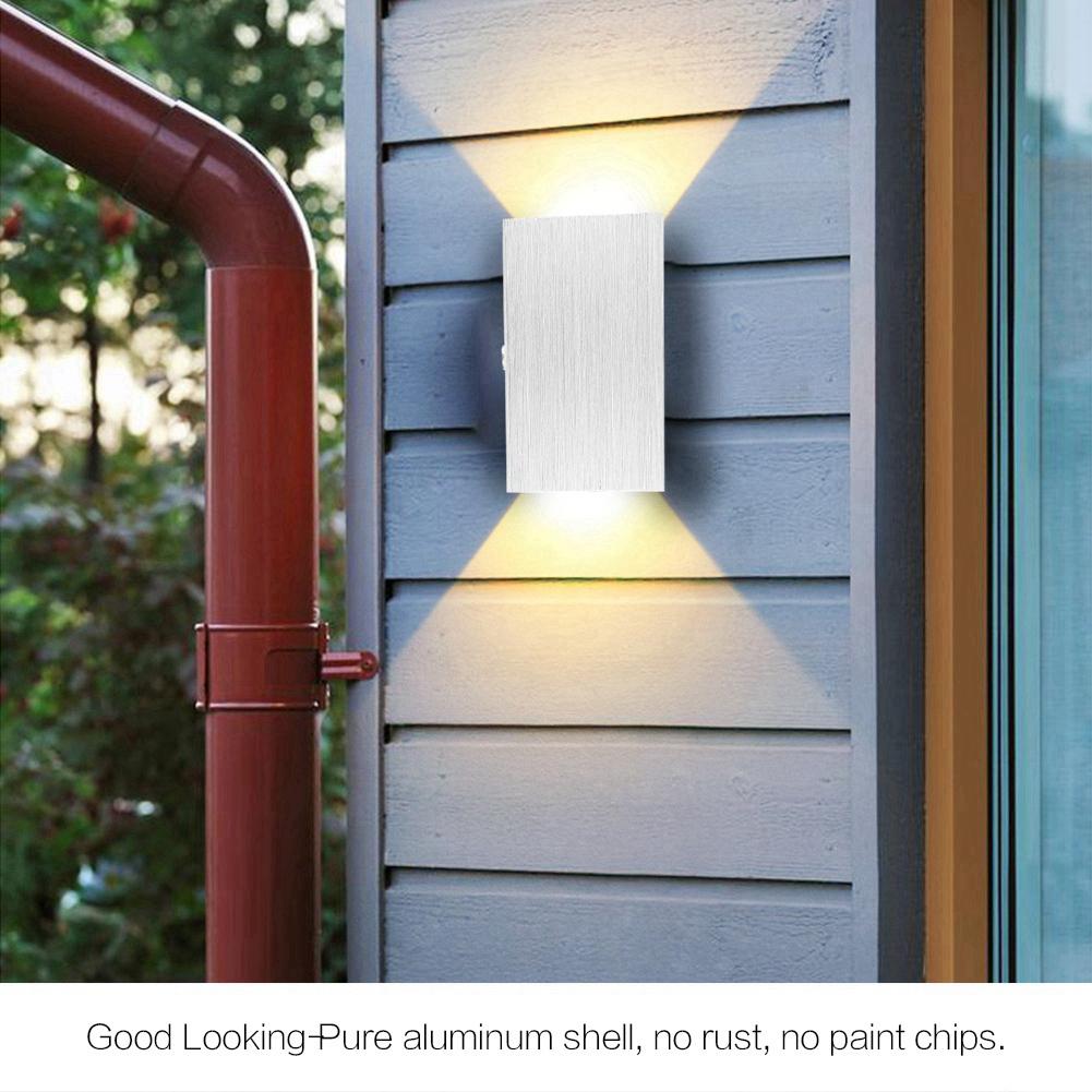 Warm White Aluminum Indoor Outdoor Garden Corridor Lights Wall Mounted Lamp