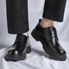 Platform Trending Classic Men Dress Shoes Men Oxfords Patent Leather Shoes Lace Up Formal Black Leather Wedding Party Shoes