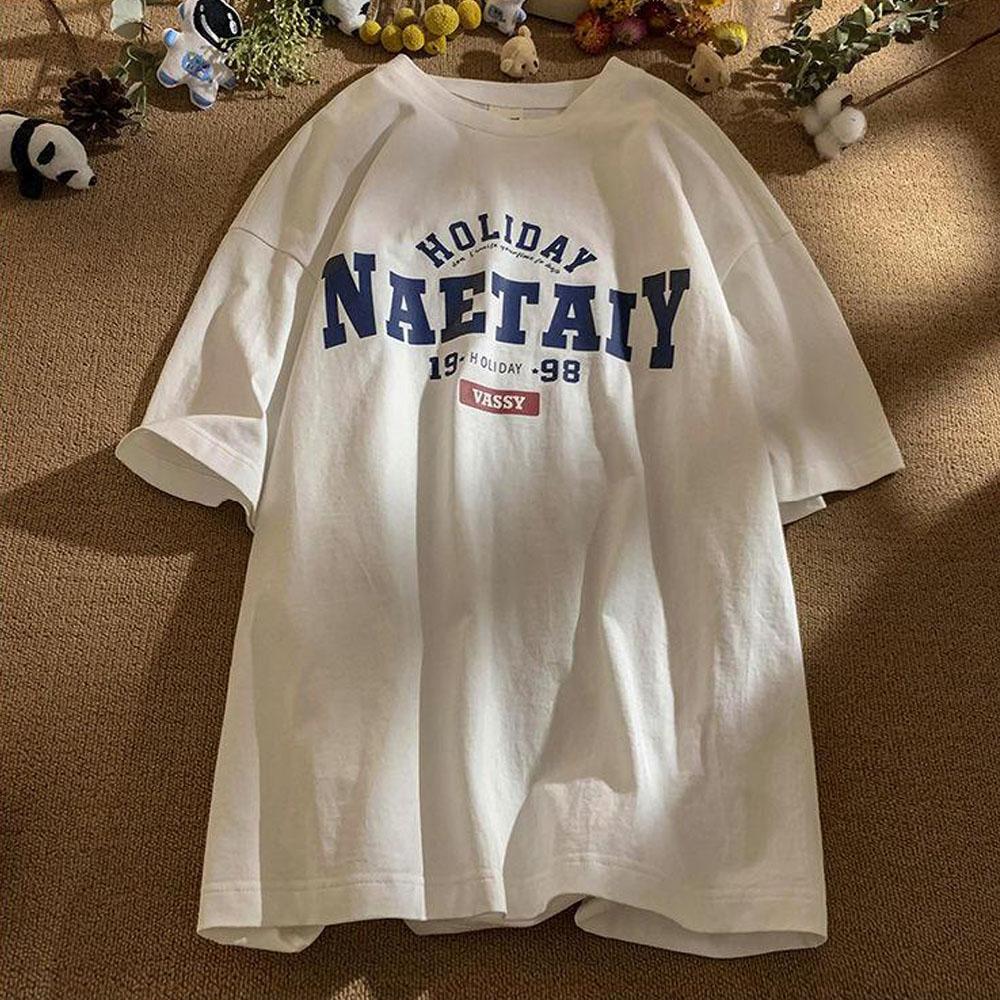 Men's Women's Short Sleeved Simple Loose T-Shirt Oversized Tshirt  Harajuku Men Y2k Clothes Graphic Korean Clothing Sweatshirts