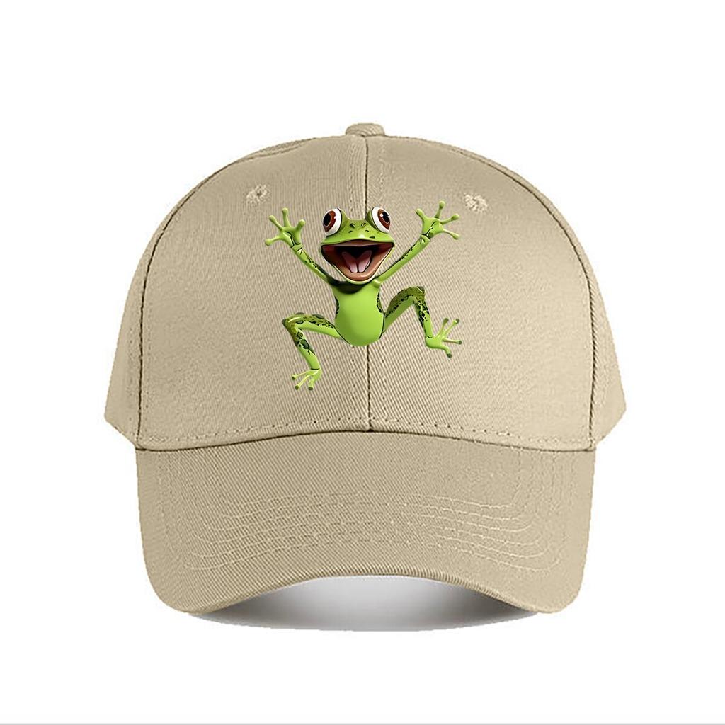 Cute Green Cartoon Frog Plastic Figurine Baseball Cap Fashion Unisex Sunhat Womens Outdoor Sports Snapback Cap