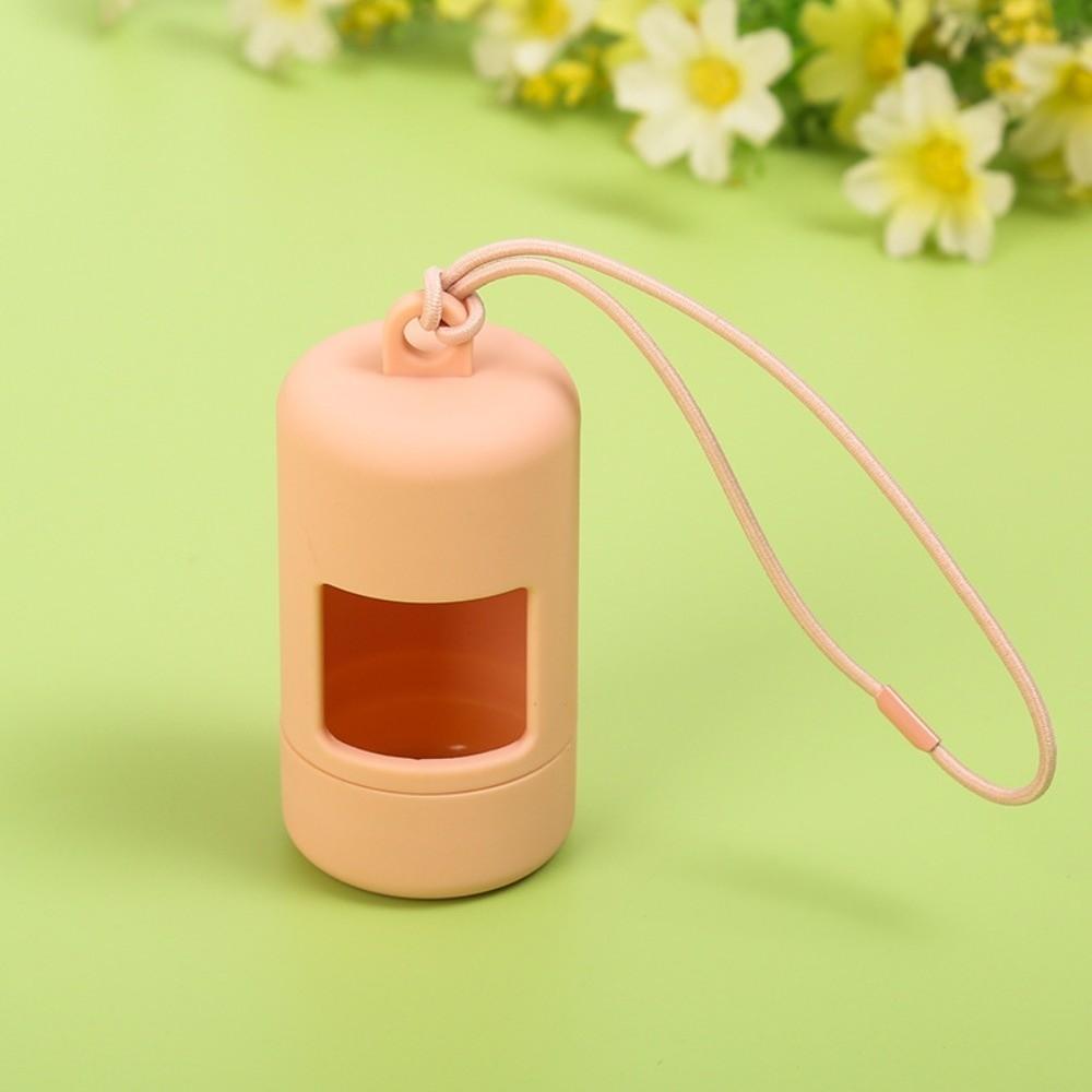 with Rope Dog Poop Bag Case Solid Color Pet Garbage Holder  Cleaning Supplies