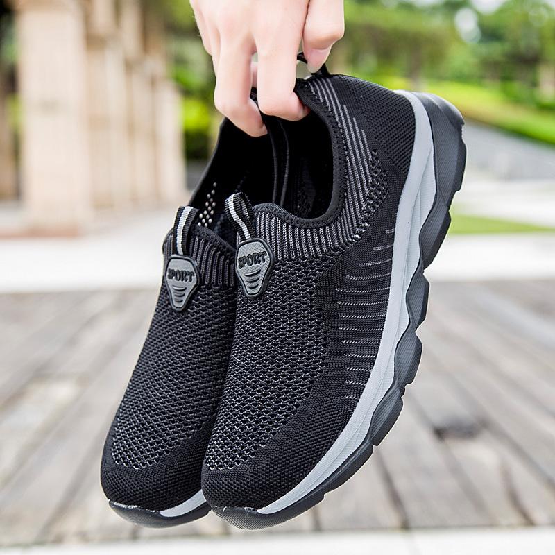 

Elderly mesh shoes women s summer breathable hollow one-pedal sports mother shoes middle-aged and elderly comfortable walking shoes men s spot 44