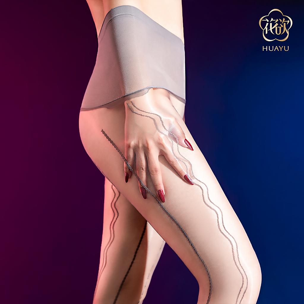 Glossy Ultra-Thin Sexy Aurora Lace One-Piece Knitted Stockings Seamless Crotch Stockings Pantyhose Erotic