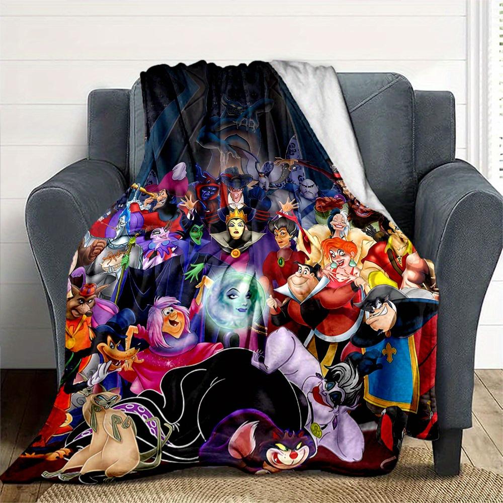 1pc, Disney Villains Blanket Soft Warm Throw Blanket for Home Decor, Living Room, Travel, Camping, Car Blankets