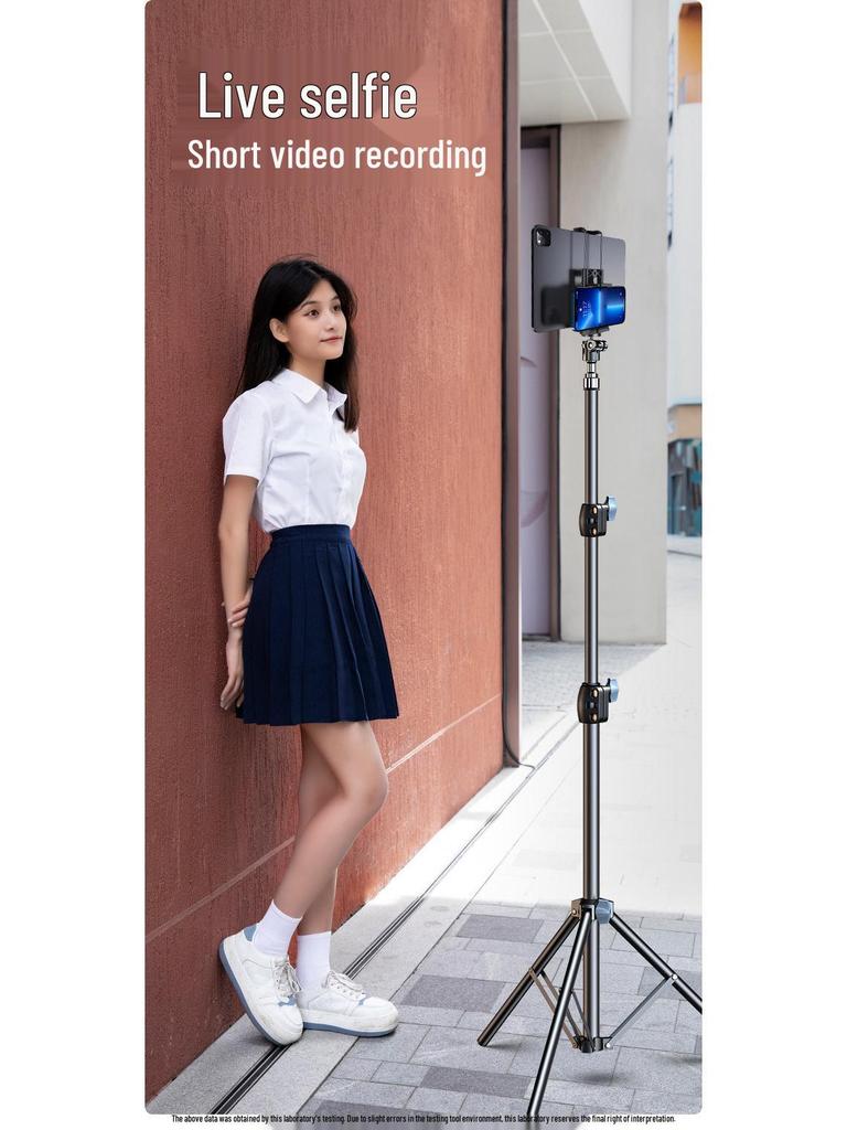 Dual-Phone Multifunctional Selfie Stick & Tripod for Live Streaming