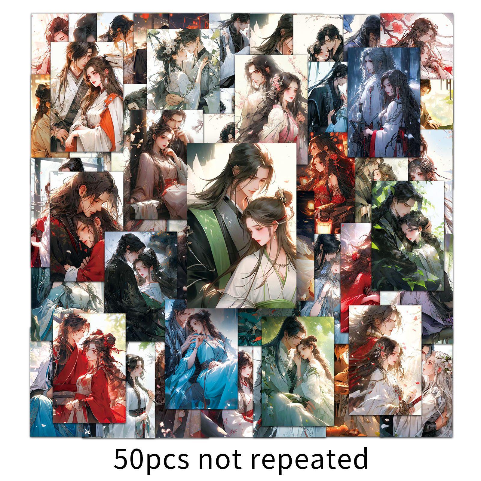 

50 Pictures Of Ancient Couples Creative Chinese Style Ornament Computer Suitcase Tablet Mobile Phone Case Decals
