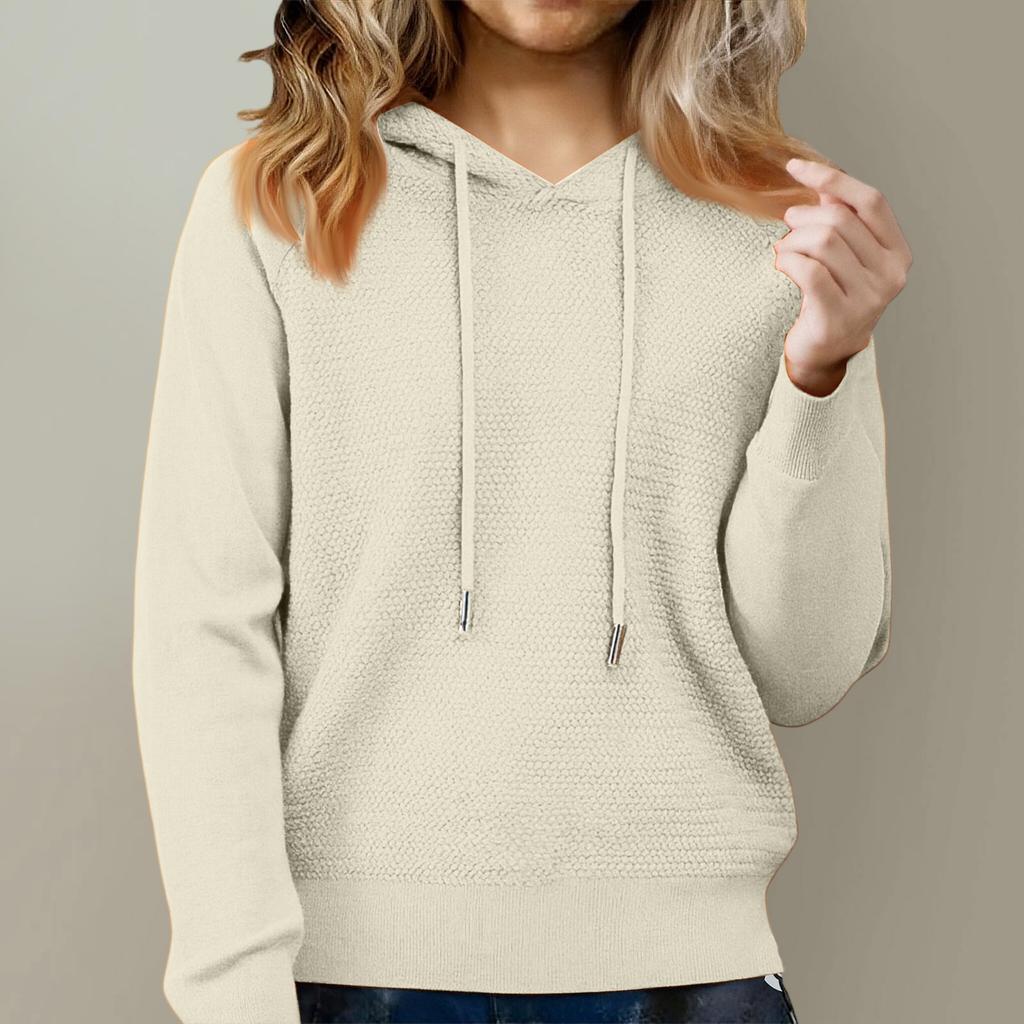 Fashionable Women's Knitted Sweater Lazy Loose Slim Hoodie Sweater