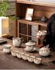 Beige Ru Kiln Kung Fu Tea Set - Ceramic Teapot Gaiwan & Teacups | Luxury Chinese Gift Box for Housewarming