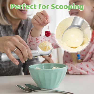 Misurino per Gelato, Paletta in Lega di Alluminio per Alimenti con Manico Ergonomico Resistente alla Ruggine, Utensile da Cucina Antiaderente per Gelato Duro, Frutta