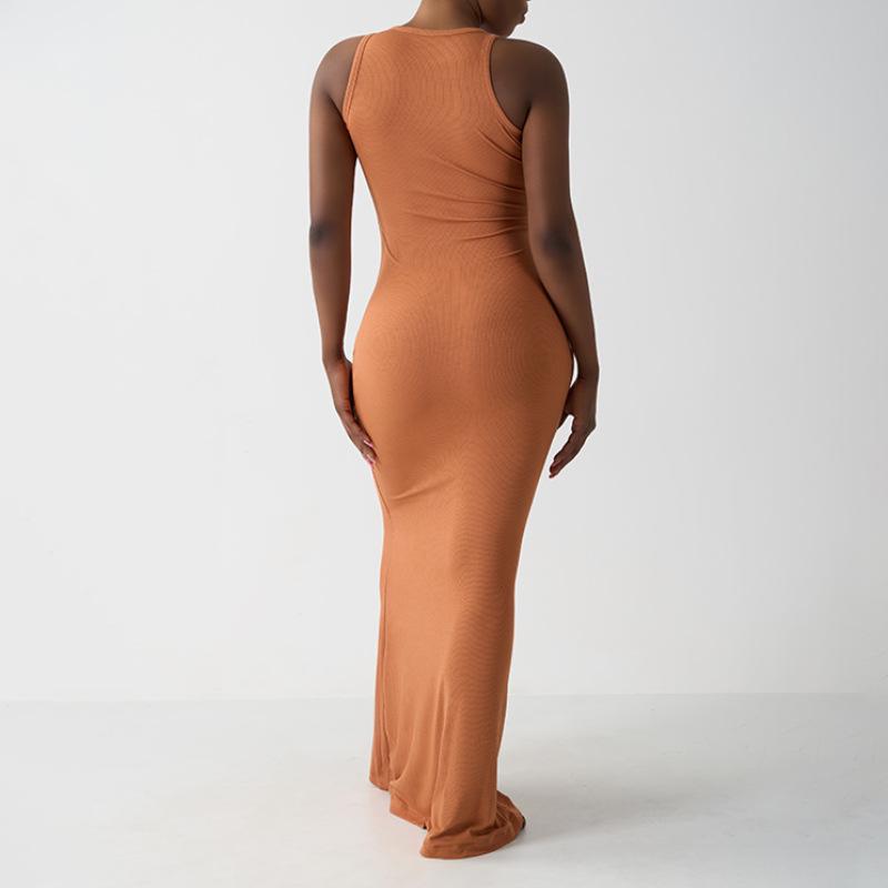 European & American Sleeveless Sexy Slim-Fit Bodycon Maxi Dress