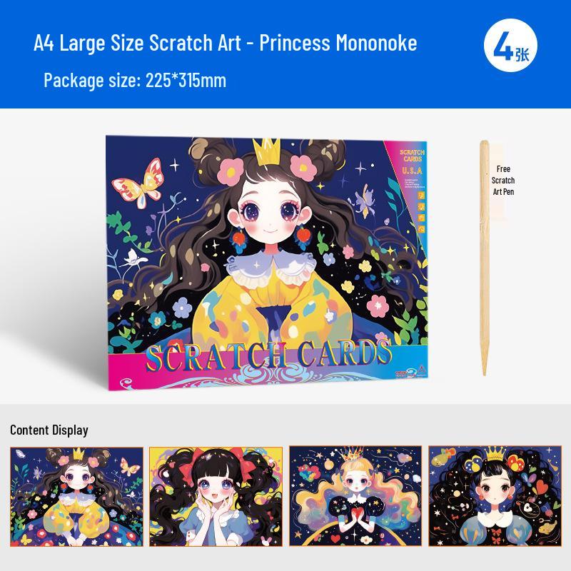 Färgglada DIY Skrapkonst Sticky Notes för Barn - Kreativa Stresslindrande Bokmärken