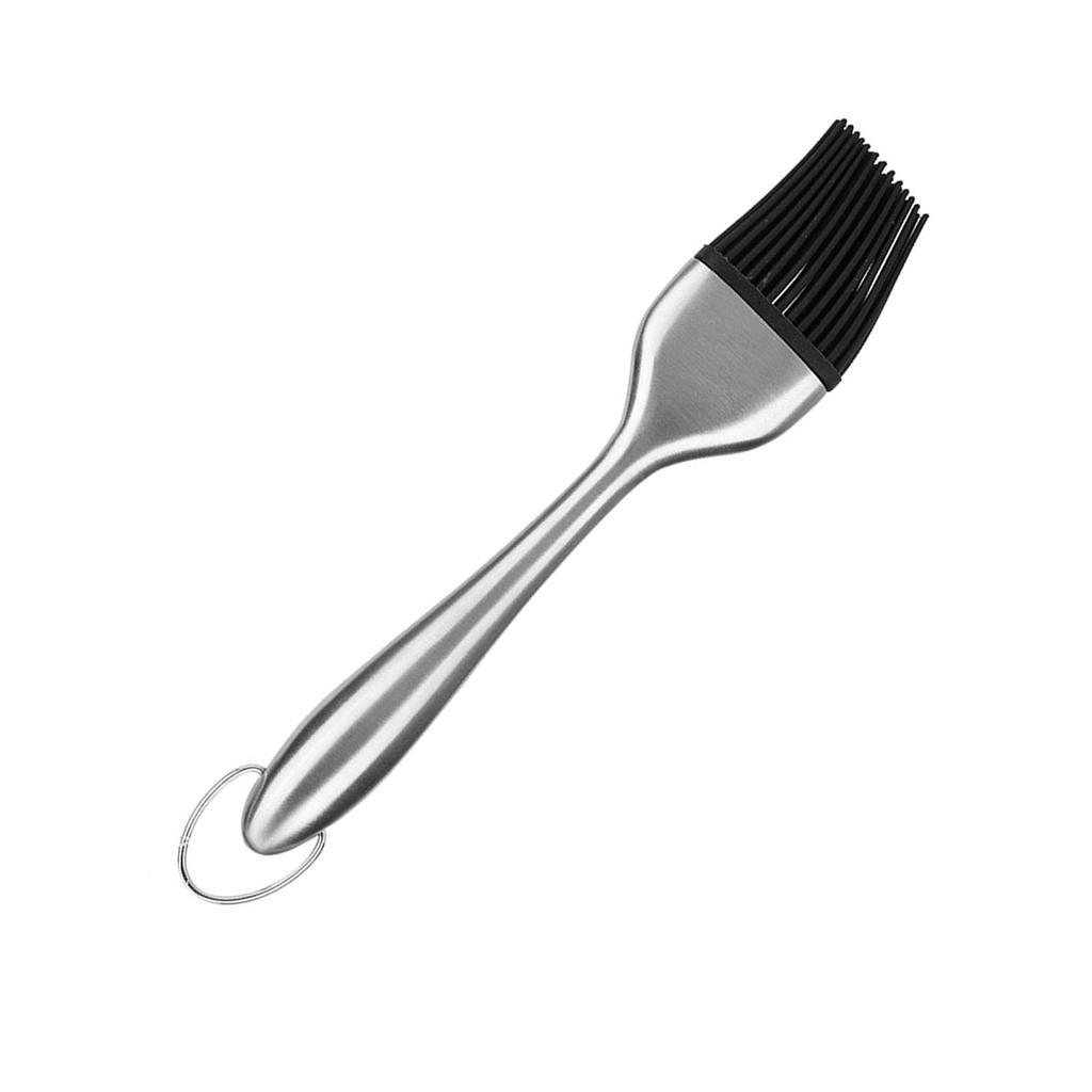 Stainless Steel Handle Silicone Head Basting Barbecue Oil Brush BBQ Roasting Tool (30cm)