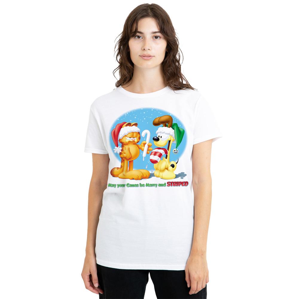Garfield Unisex Vuxen Merry And Striped T-Shirt