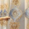 Zasłony Dwuwarstwowe Haftowane Zasłony Sypialnia Domu Zasłony Zaciemniające Salon z Przędzy Karnisz