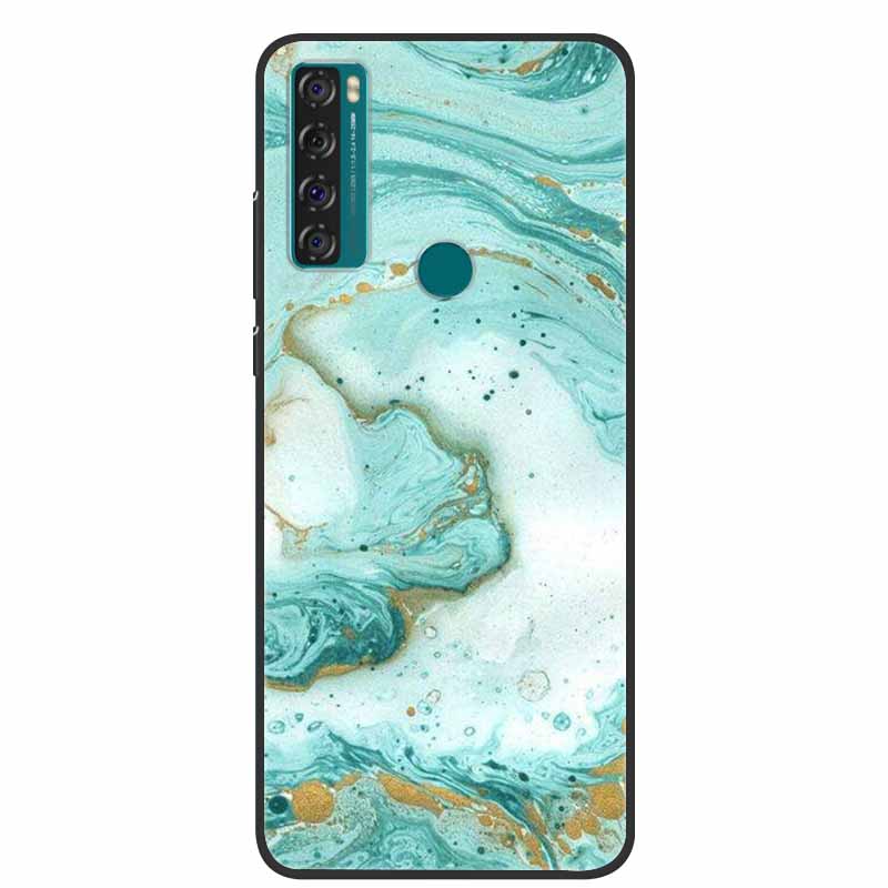 Per Custodia TCL 20 SE Marmo Silicone TPU Cover Posteriore Morbida Custodia per Telefono Per TCL 20 SE T671H Coque Cartoon Antiurto Moda Funda