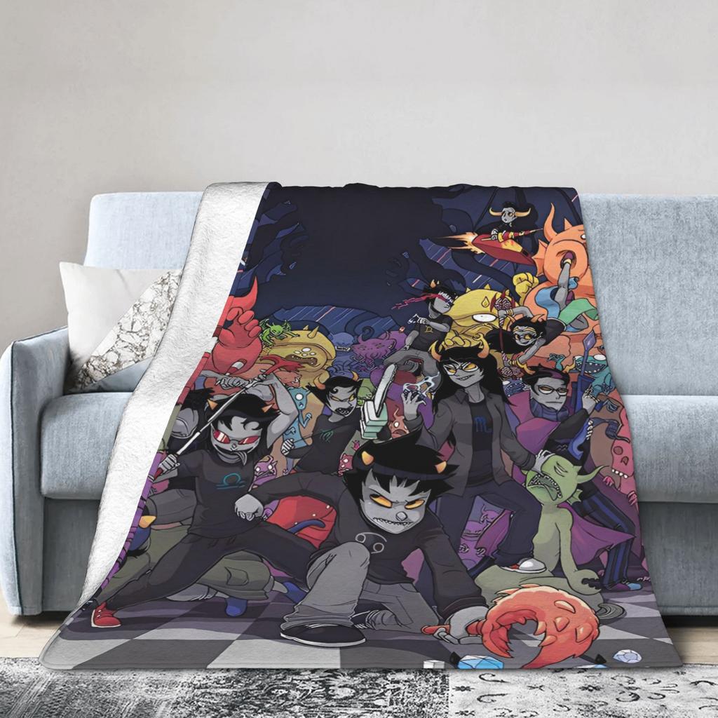 Homestucks Super Soft Blanket Girls Boys Plush Throw Blanket Novelty Couch Chair Flannel Bedspread Sofa Bed Cover