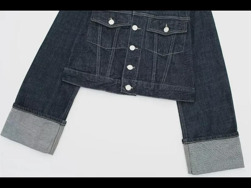 2023 Autumn Women's Denim Jacket & Drapey Trousers Set
