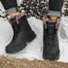 Winter Mens Boots Outdoor Non Slip Hiking Boots Lace Up Platform Boots Winter Super Warm Snow Boot Winter Sneakers for Men Botas