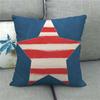 American Five-Pointed Star Geometry Digital Printing Short Plush Pillow Covers For Car Sofa Office Cushion Cover Home Goods