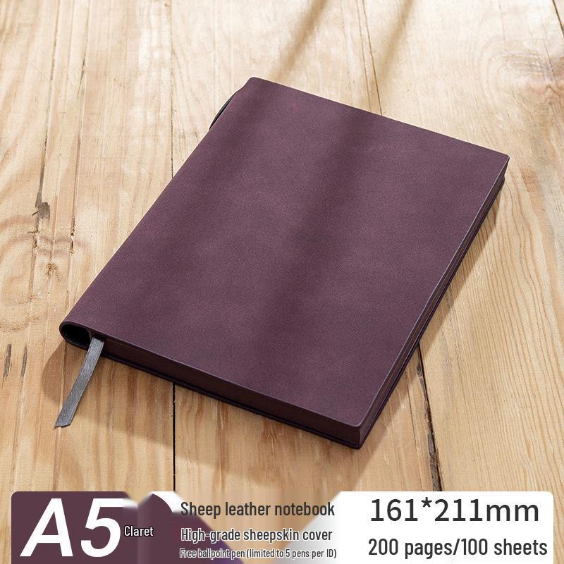 Thickened Sheepskin Business Notebook