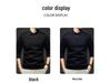 Men's Winter Knitwear Sweater: Thickened, Faux Two-Piece Design, Velvet-Lined, Long Sleeve with Shirt Collar.
