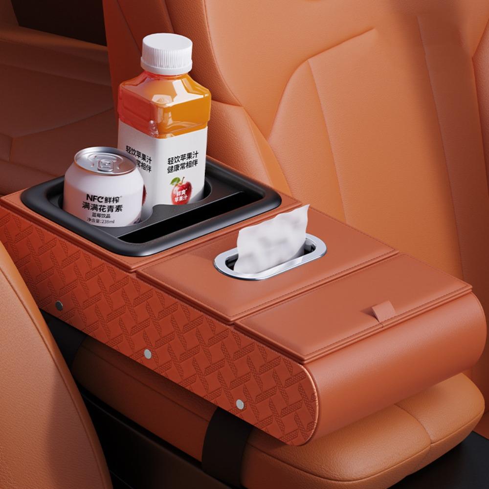 PU Leather Armrest Heightening Pad Multifunctional Car Armrest Cushion Car Accessories