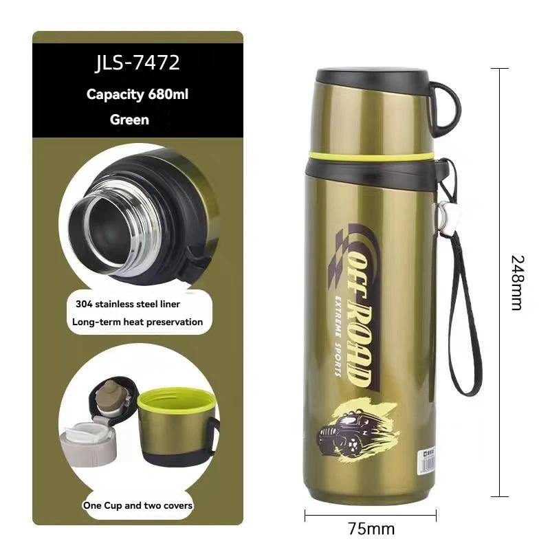 Cup Stainless Steel Thermos Bottle Large Capacity Outdoor Water Bottle with Rope Tumbler Vacuum Flasks Thermo Bottle 680/800ML