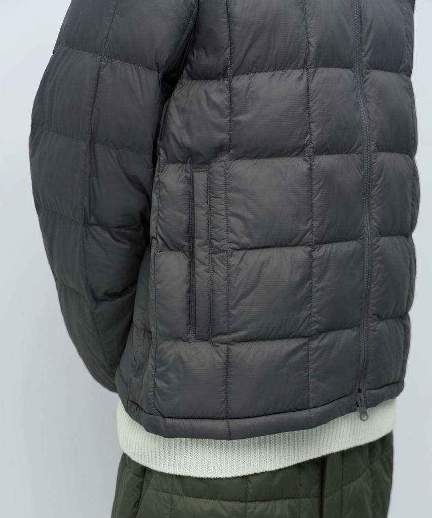 MUSINSA STANDARD Square Quilted Hooded Light Padded Jacket [Grey]