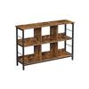 VASAGLE Boekenkast, Boekenkast, Wandrek, TV-meubel, Console Tafel, 6 Vakken, voor Kantoor, Woonkamer, Slaapkamer, 33 x 120 x 80 cm
