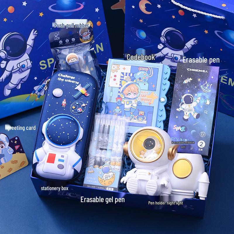 Children's Day Astronaut Stationery Gift Box for 10-Year-Old Boys - Surprise Birthday & Back-to-School Gift