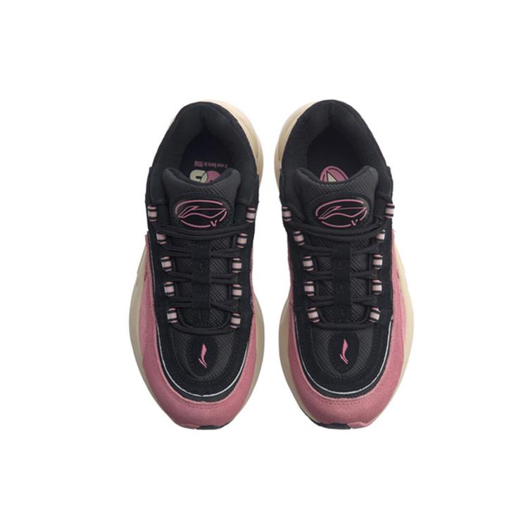 Li Ning V8 Cushioning Low top Running Shoes Women's Black Pink ARHP286-1