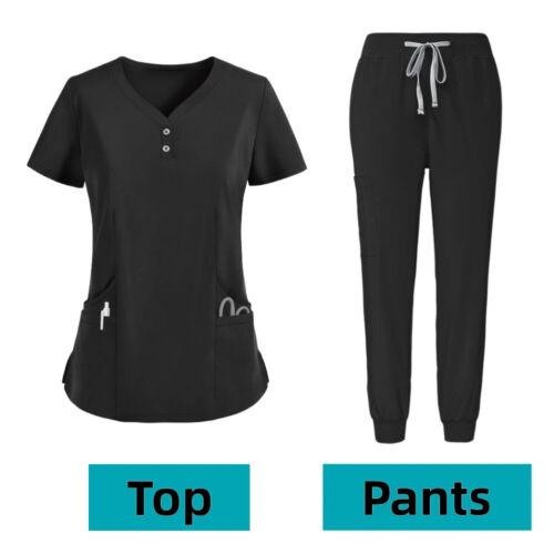 Unisex Medical Uniforms For V-Neck Nurse Scurbs Set Women Hospital Doctor Workwear Oral Dental Surgery Work Uniform Short Sleeve