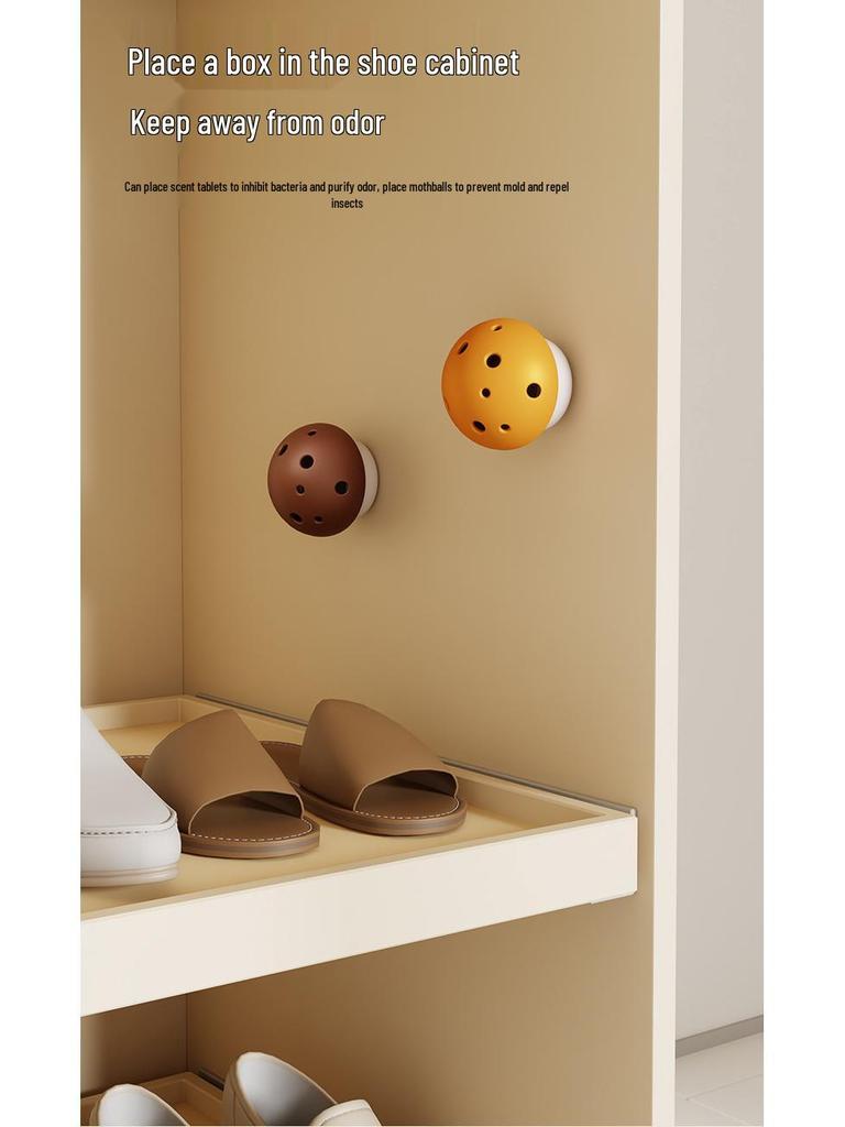 Compact Mushroom Deodorizer & Insect Repellent Box - Anti-Mildew, Anti-Moth, and Anti-Odor Camphor Ball for Wardrobes and Rice Bins