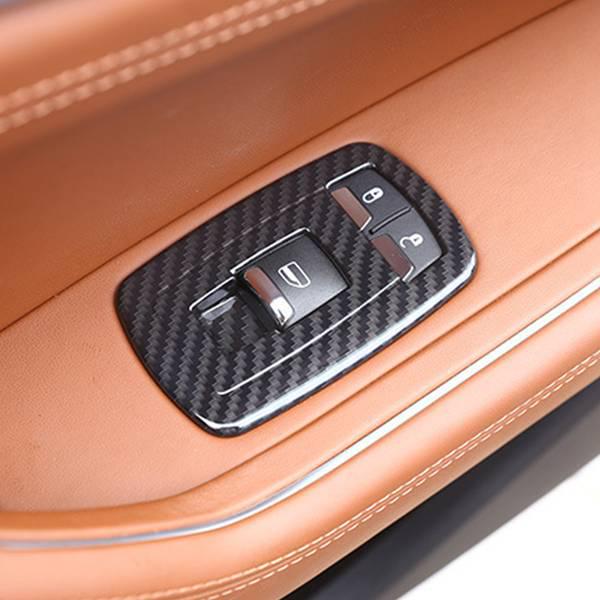 Maserati Levante (2016-2019) Glass Lifter Button Frame - Set of 4 Window Switch Covers None