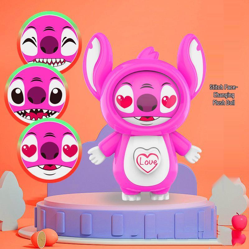 La Bu Face-Changing Doll Keychain: Trendy Cartoon Gift & Creative Decompression Toy Pendant