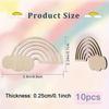 10/30pcs Unfinished Wooden Rainbow and Clouds Shape Craft Pieces Hangings for DIY Painting -for Weddings, Birthday, Home Decor