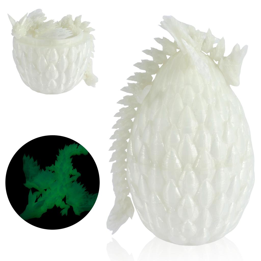 3D Printed Dragon with Dragon Egg Flexible Rotatable Dragon Toys 3D Printed Dragon Ornament Exquisite Articulated Dragon Toys