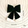 Large Red Velvet Christmas Bow Ornament for Tree or Window Display