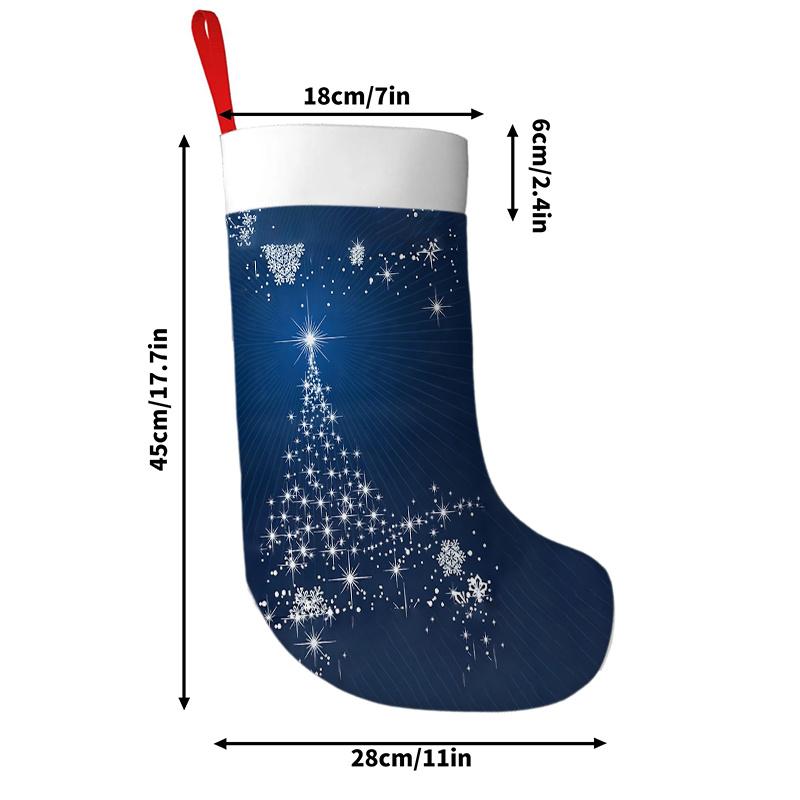 Christmas Decoration Fireplace Hanging Stocking1pc 44.96 X 27.94 Cm Christmas Tree Christmas Socks, Holiday De