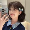 Cream Wind Line Bone Hairpin Duck Bill Clip Girl Heart Bangs Side Clip Cute Headgear Hairpin