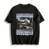 Crocodile Bomber Creative Print Casual Short Sleeve Top Pure Cotton T-shirt