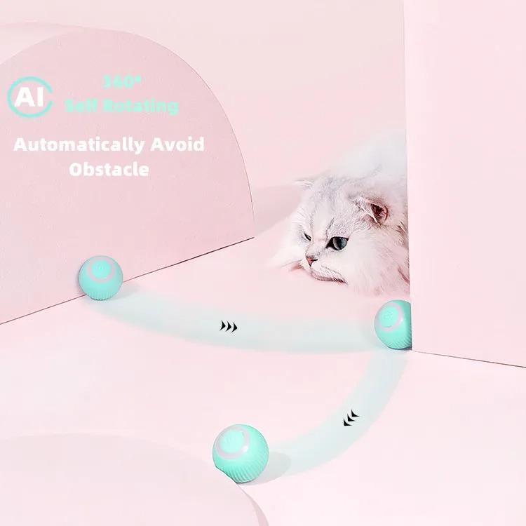 Interaktiver Katzenball, intelligentes Katzenspielzeug, elektronisches interaktives Katzenspielzeug für den Innenbereich, automatisch rollender magischer Ball, Katzenspielzubehör